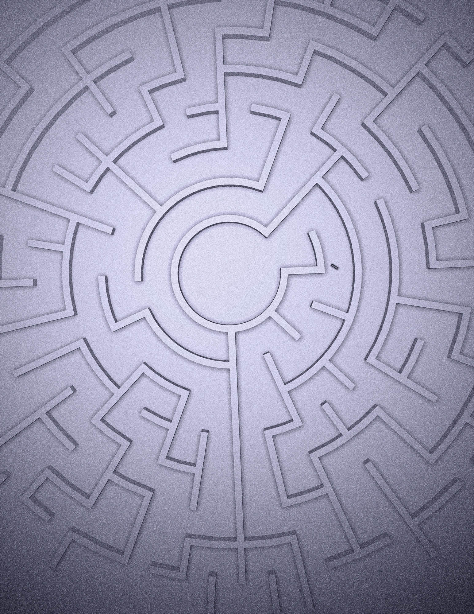 a birds eye view of a rod moving through a maze