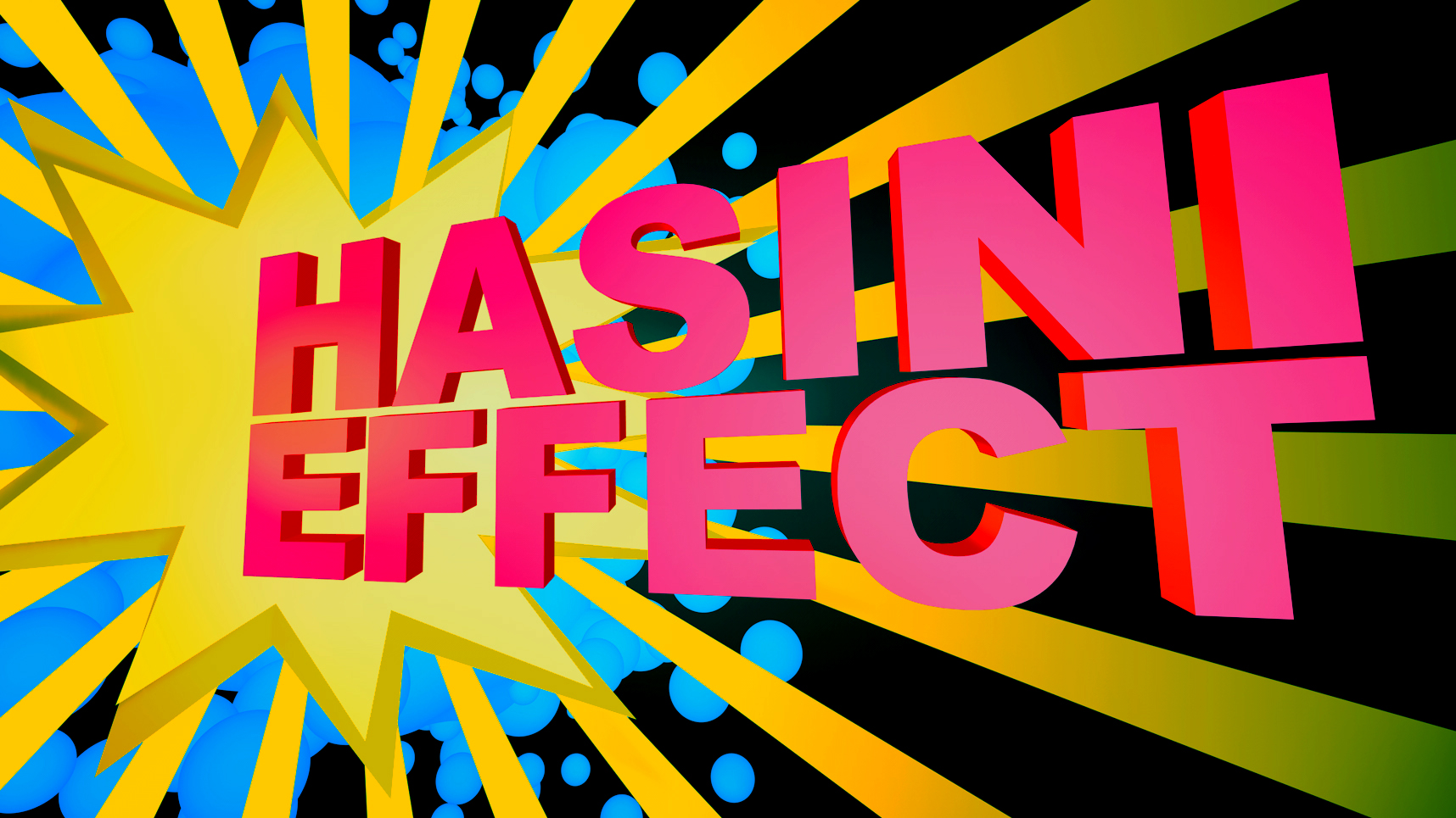#hasinieffect logo splash designed by Martin Rietveld for a Ted talk slide deck.