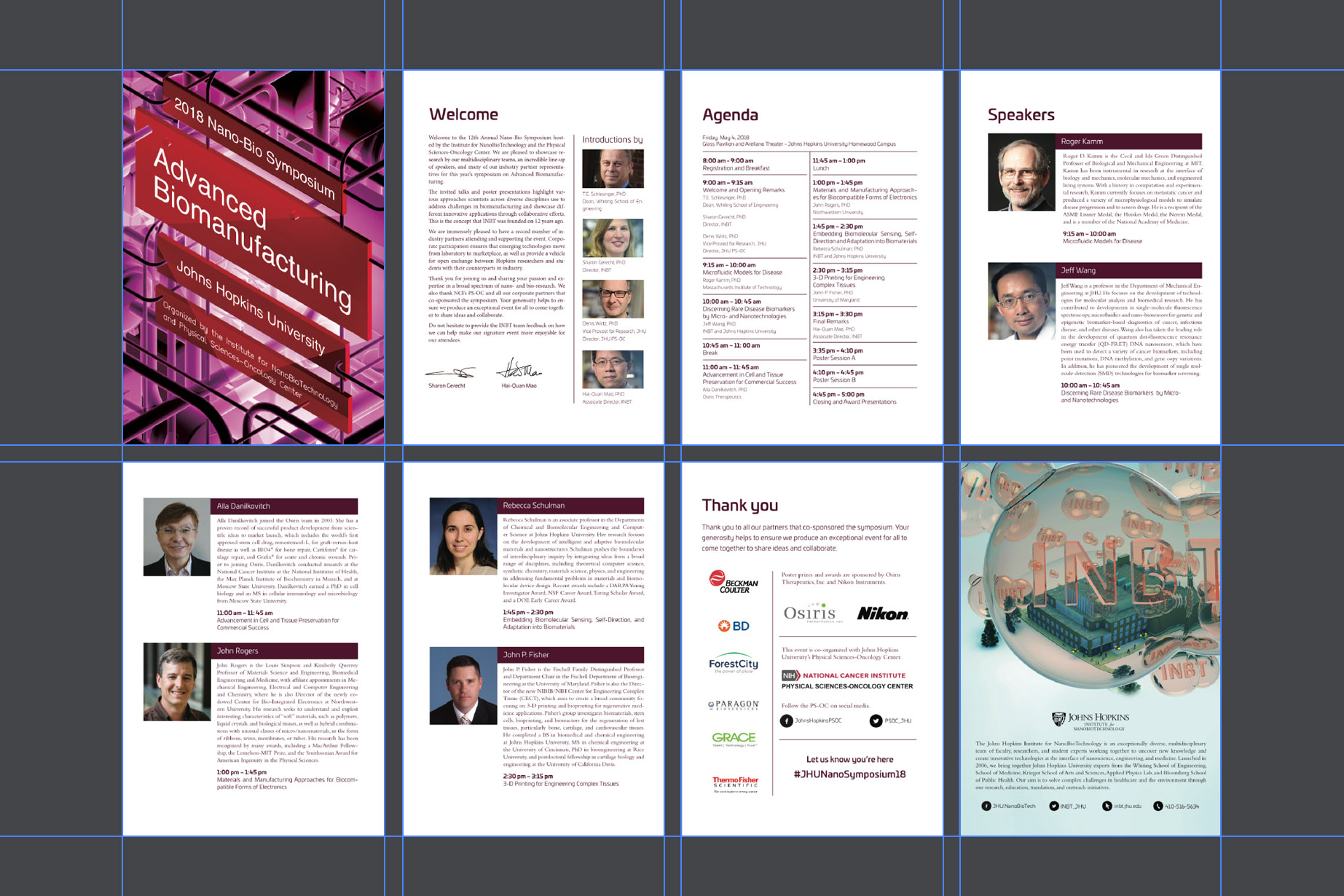 all the pages of the program for the 2018 annual JHU INBT symposium